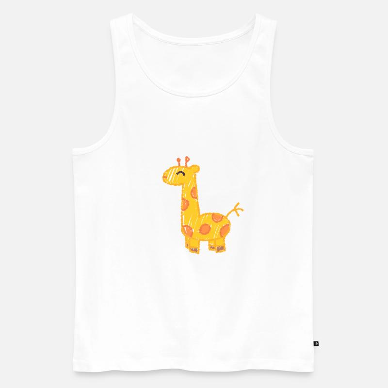 Die Elegante Giraffe - Männer Premium Bio Tank Top - Weiß