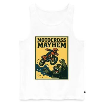 Motocross Mayhem Monster Adventure - Men's Premium Organic Tank Top - white - Front - AI Model Male 178 light (178cm)