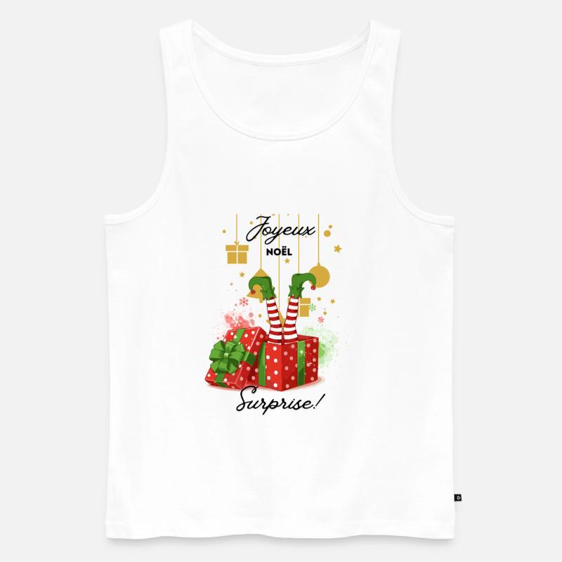 Joyeux_noel_surprise - Männer Premium Bio Tank Top - Weiß