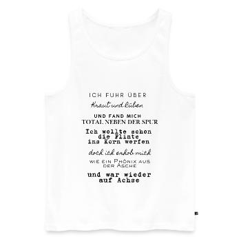 Kraut und Rüben - Men's Premium Organic Tank Top - white - Front - AI Model Male 178 light (178cm)