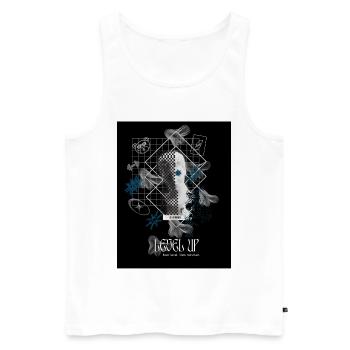 Black_Noir_SurrealismeT-shirtGrowthMindsetSuccess - Débardeur bio Premium Homme - blanc - Devant - AI Model Male 178 light (178cm)
