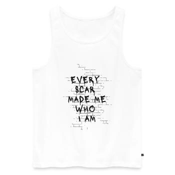 Starkes Statement voller Power und Stärke - Männer Premium Bio Tank Top - Weiß - Vorne - Michal (187cm)
