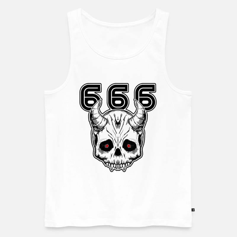 Teufel 666 - Männer Premium Bio Tank Top - Weiß