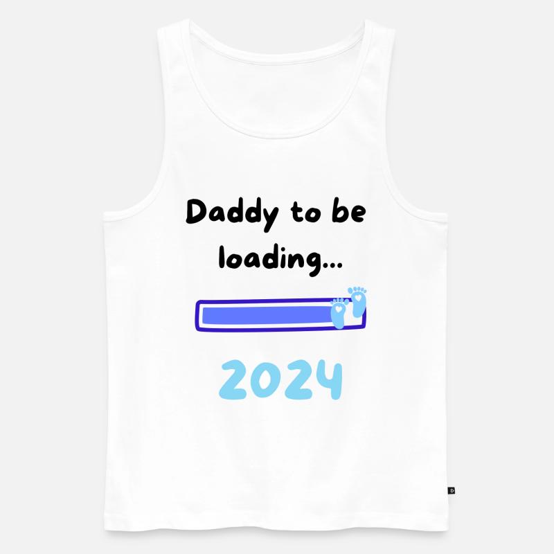 Daddy loading 2024 Boy - Männer Premium Bio Tank Top - Weiß