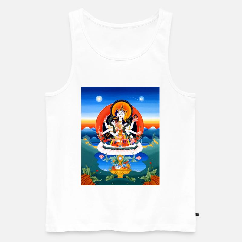 Buddha - Männer Premium Bio Tank Top - Weiß