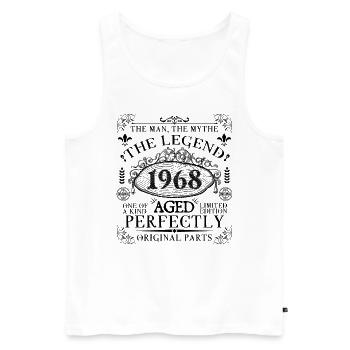 1968 | Die Legende seit 1968 Geburtstag - Männer Premium Bio Tank Top - Weiß - Vorne - Michal (187cm)