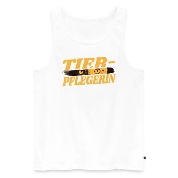 Veterinär Geburtstag Tiermediziner Tierwirt - Männer Premium Bio Tank Top - Weiß - Vorne - Michal (187cm)