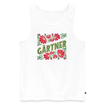 Gärtner Ausbildung Gesellen Auszubildende Hobby - Männer Premium Bio Tank Top - Weiß - Vorne - Michal (187cm)