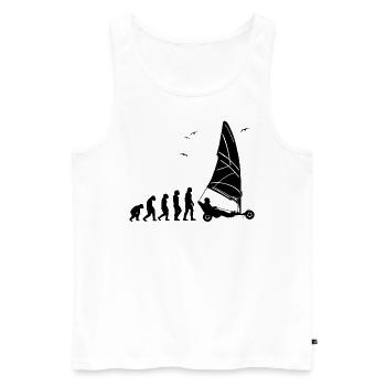 Plage Voile Windracer Land Sailers Land Sailors - Débardeur bio Premium Homme - blanc - Devant - Michal (187cm)