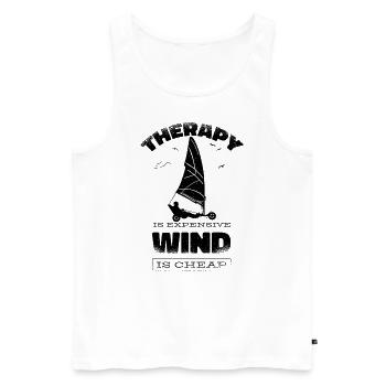 Plage Voile Windracer Land Sailers Land Sailors - Débardeur bio Premium Homme - blanc - Devant - Michal (187cm)