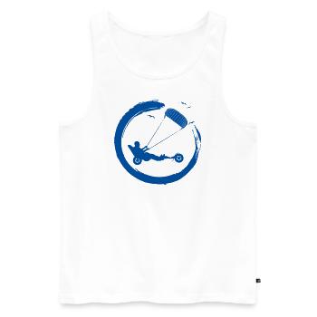 Strand-Kite Windracer Land-Kite Kite-Strandsegler - Männer Premium Bio Tank Top - Weiß - Vorne - AI Model Male 178 light (178cm)