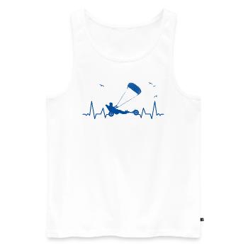 Strand-Kite Windracer Land-Kite Kite-Strandsegler - Männer Premium Bio Tank Top - Weiß - Vorne - AI Model Male 178 light (178cm)