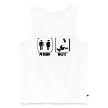 Strand-Kite Windracer Land-Kite Kite-Strandsegler - Männer Premium Bio Tank Top - Weiß - Vorne - AI Model Male 178 light (178cm)