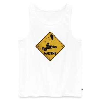 Strand-Kite Windracer Land-Kite Kite-Strandsegler - Männer Premium Bio Tank Top - Weiß - Vorne - AI Model Male 178 light (178cm)