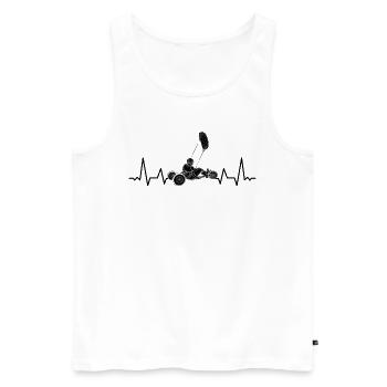 Strand-Kite Windracer Land-Kite Kite-Strandsegler - Männer Premium Bio Tank Top - Weiß - Vorne - AI Model Male 178 light (178cm)