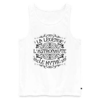 Astronaute | la legende Astronaute le mythe - Débardeur bio Premium Homme - blanc - Devant - AI Model Male 178 light (178cm)