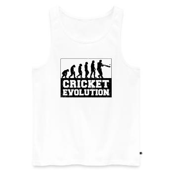 Kricketspieler Cricket-game Evolution - Männer Premium Bio Tank Top - Weiß - Vorne - AI Model Male 178 light (178cm)