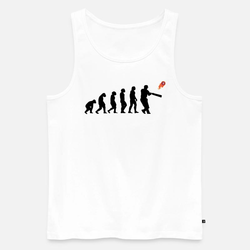 Cricketer Cricket-game Evolution - Men's Premium Organic Tank Top - white