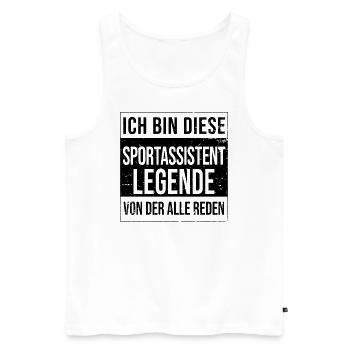 Co-Trainer Geburtstag geboren Legende - Männer Premium Bio Tank Top - Weiß - Vorne - Michal (187cm)