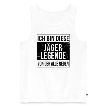 Jäger-Waidmann Geburtstag geboren Legende - Männer Premium Bio Tank Top - Weiß - Vorne - Michal (187cm)