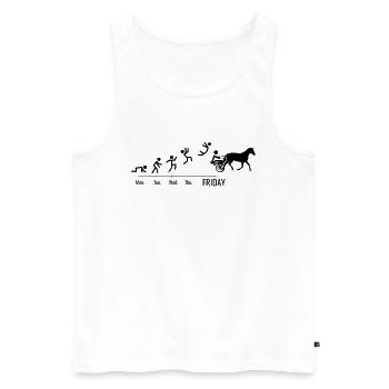 Trotting Horse Trat Racing Weekend Chevaux - Débardeur bio Premium Homme - blanc - Devant - Michal (187cm)