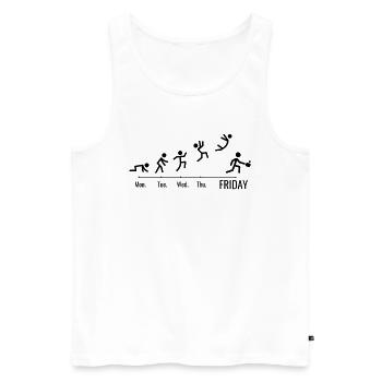 Pickleball Pickleball Bälle Wochenende Pickleball - Männer Premium Bio Tank Top - Weiß - Vorne - AI Model Male 178 light (178cm)