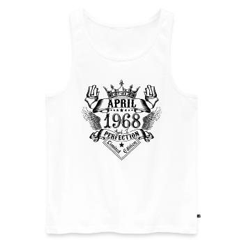 Vintage April 1968 April 1968 born in April - Men's Premium Organic Tank Top - white - Front - Michal (187cm)