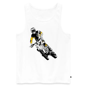 Supercross - Moto Cross - Motocross - Men's Premium Organic Tank Top - white - Front - Michal (187cm)