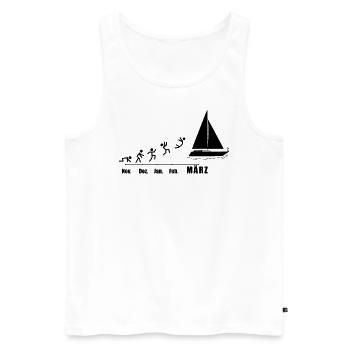 Segler Segelboot Segelschiff Segelyacht - Männer Premium Bio Tank Top - Weiß - Vorne - Michal (187cm)