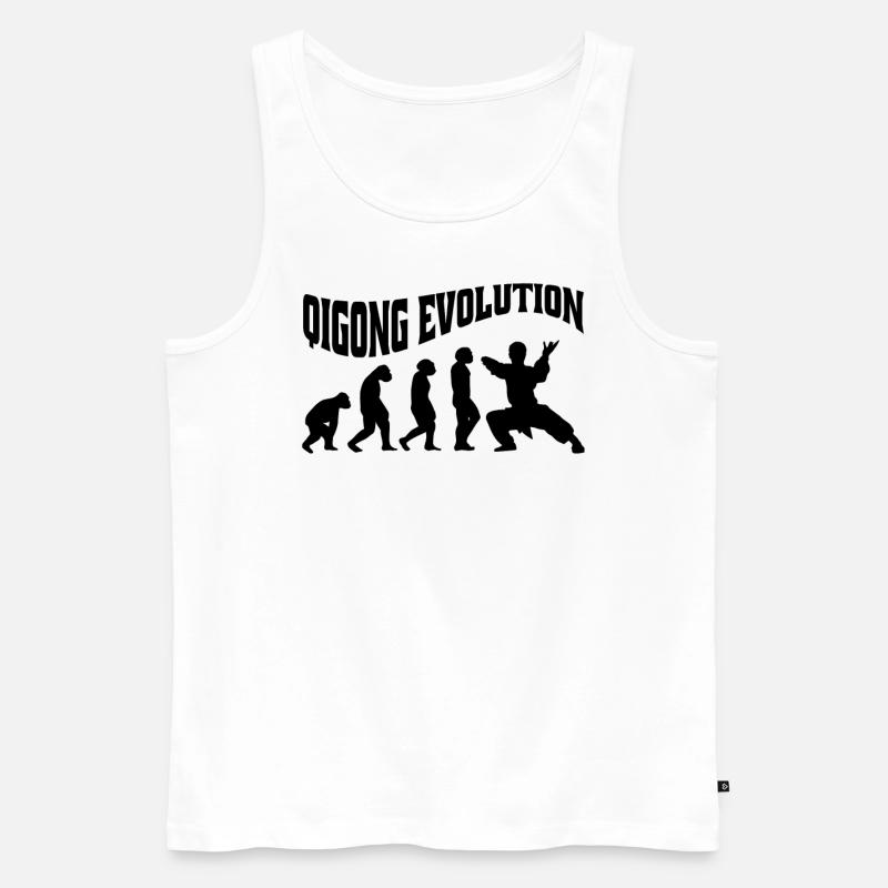 Qi-Gong Chigong Meditation Thai-Chi Evolution - Männer Premium Bio Tank Top - Weiß
