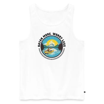 KAYAKS Kayaking CANOE RAFTING BOAT more-paddle - Men's Premium Organic Tank Top - white - Front - Michal (187cm)
