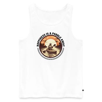 Canoe Canoe Kayak Happiness-Kayaker - Men's Premium Organic Tank Top - white - Front - Michal (187cm)