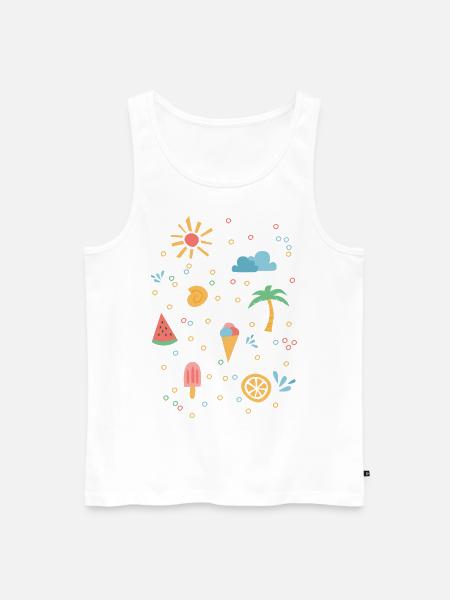 Summer - Men's Premium Organic Tank Top - white