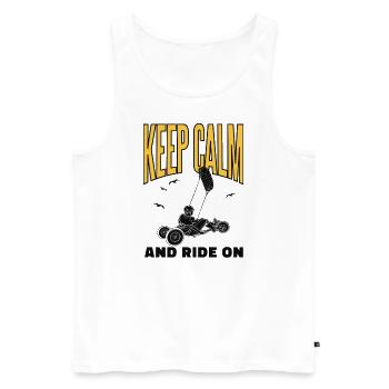 Strand-Kite Windracer Land-Kite Kite-Strandsegler - Männer Premium Bio Tank Top - Weiß - Vorne - AI Model Male 178 light (178cm)