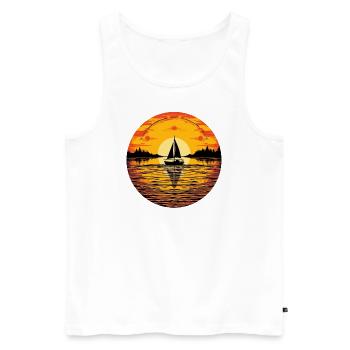 Sailboat Sailing Ship Sailing Yacht Vintage Sailing - Men's Premium Organic Tank Top - white - Front - Michal (187cm)