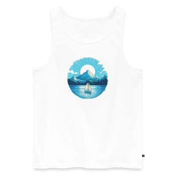 Sailboat Sailing Ship Sailing Yacht Vintage Sailing - Men's Premium Organic Tank Top - white - Front - Michal (187cm)