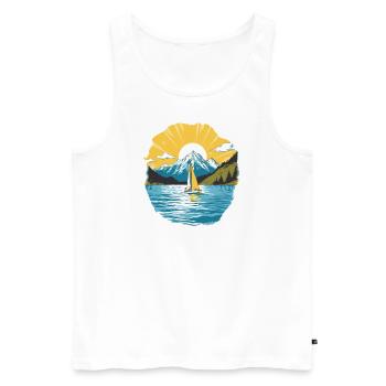Sailboat Sailing Ship Sailing Yacht Vintage Sailing - Men's Premium Organic Tank Top - white - Front - Michal (187cm)