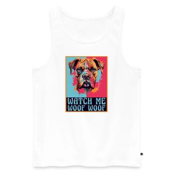 Boxer Dog Breeds Boxer Dogs Accessories Dog Owners - Men's Premium Organic Tank Top - white - Front - Michal (187cm)