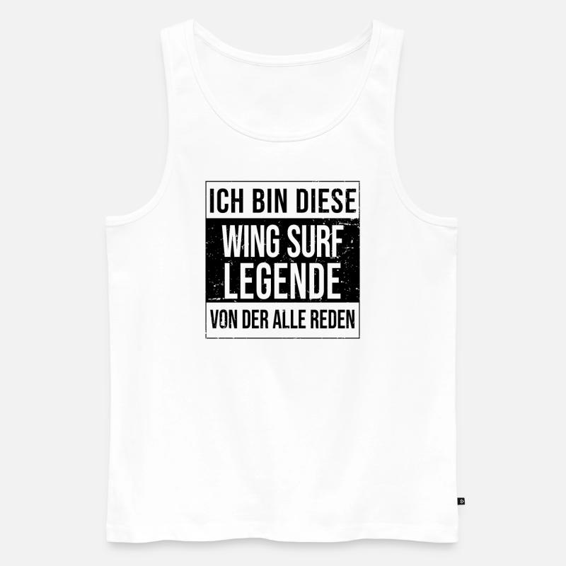 Wingfoil-Surfer Wingsurf Wingfoiling-Board - Männer Premium Bio Tank Top - Weiß