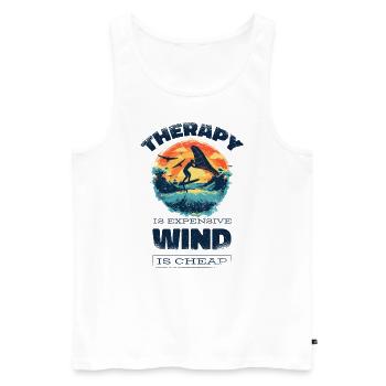 Wingfoil-Surfer Wingfoiling Zubehör Wing-Foiling - Männer Premium Bio Tank Top - Weiß - Vorne - AI Model Male 178 light (178cm)