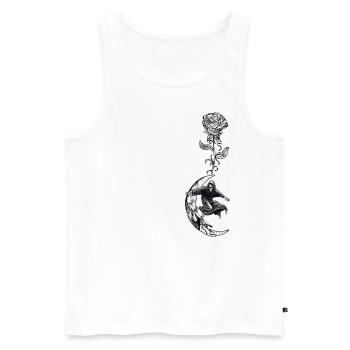 Skateboard Skater-Goth Skate Skateboarder - Débardeur bio Premium Homme - blanc - Devant - Michal (187cm)