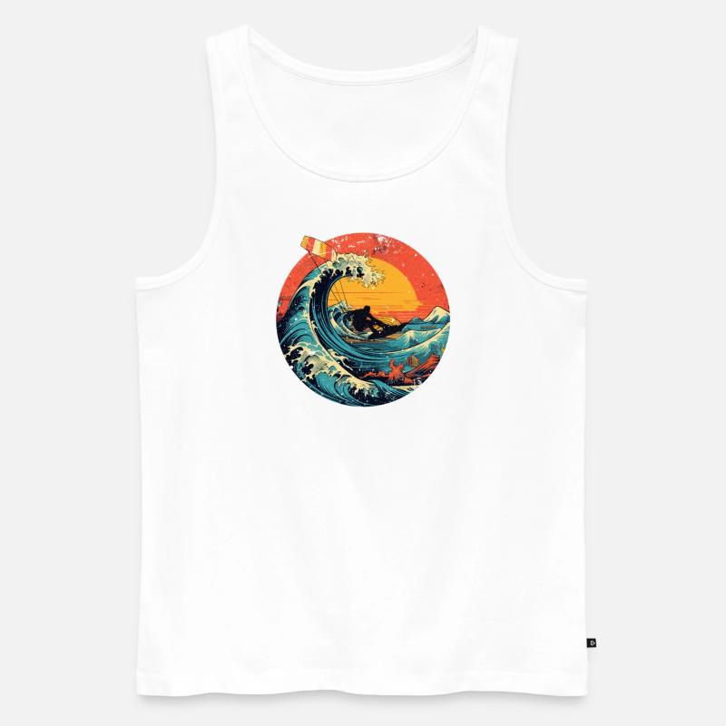 kitesurf kitesurf kitesurf planche de kite surf - Débardeur bio Premium Homme - blanc