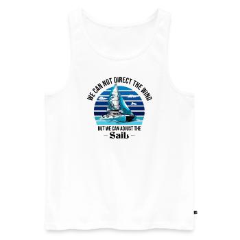 Catamaran Boat Sailboat Sailing Sailor - Men's Premium Organic Tank Top - white - Front - Michal (187cm)