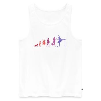 Ballerine Fille Dames Danseuse de Ballet - Débardeur bio Premium Homme - blanc - Devant - Michal (187cm)