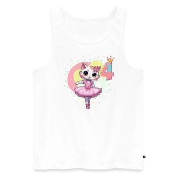 Filles ballet ballerine chats 4 ans 4. - Débardeur bio Premium Homme - blanc - Devant - Michal (187cm)