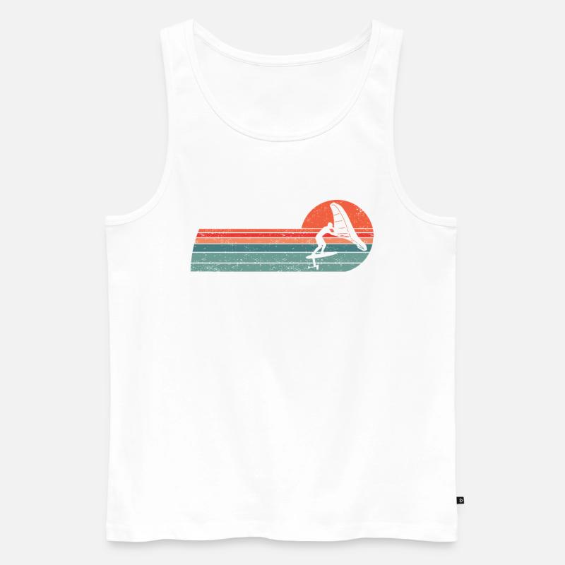 Wingfoil-Surfer Wingfoiling Hydrofoil Kitefoil - Männer Premium Bio Tank Top - Weiß