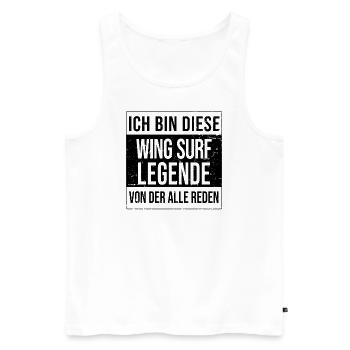 Wingfoil-Surfer Wingfoiling Hydrofoil Kitefoil - Männer Premium Bio Tank Top - Weiß - Vorne - Michal (187cm)