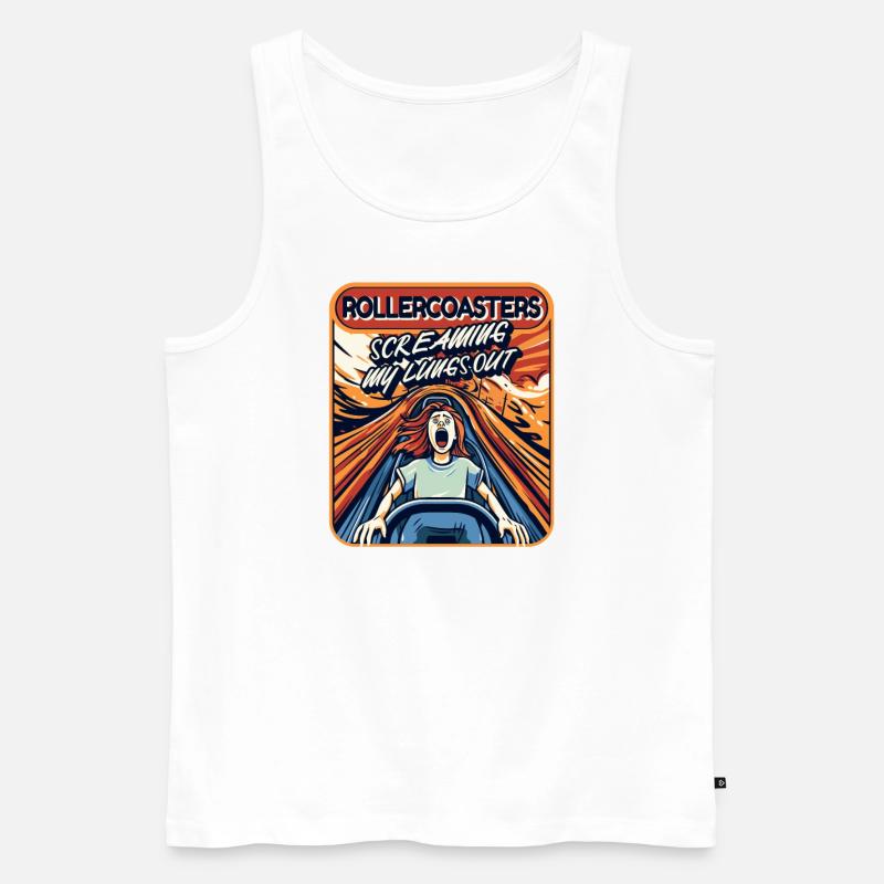 Freizeitpark Jahrmarkt Rummelplatz Kirmes - Männer Premium Bio Tank Top - Weiß