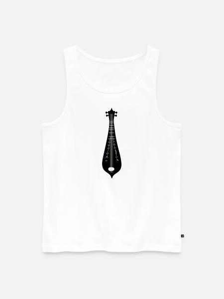 Dulcimer-Musiker Zupfinstrument Hammered Dulcimer - Männer Premium Bio Tank Top - Weiß