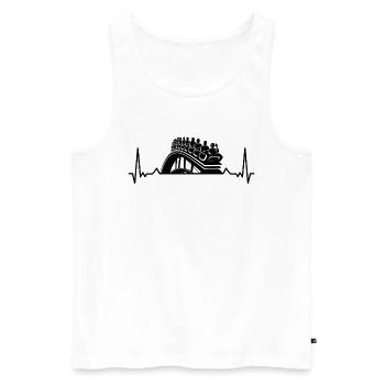 Amusement park, fairground, funfair - Men's Premium Organic Tank Top - white - Front - AI Model Male 178 light (178cm)